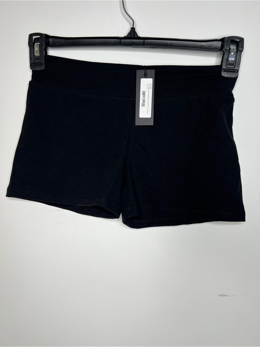 Low rise Y2K micro black shorts